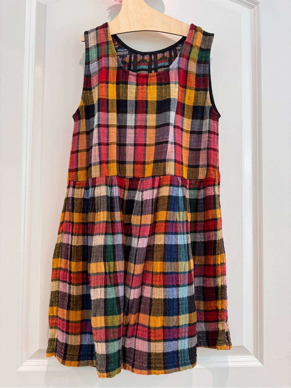 Plaid Sleeveless Daisy Dress in Multicolor “Dream” textile size 10 girls